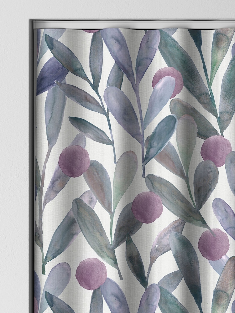 Voyage Violet Grey Enso Made to Measure Curtains - Image 8 of 9