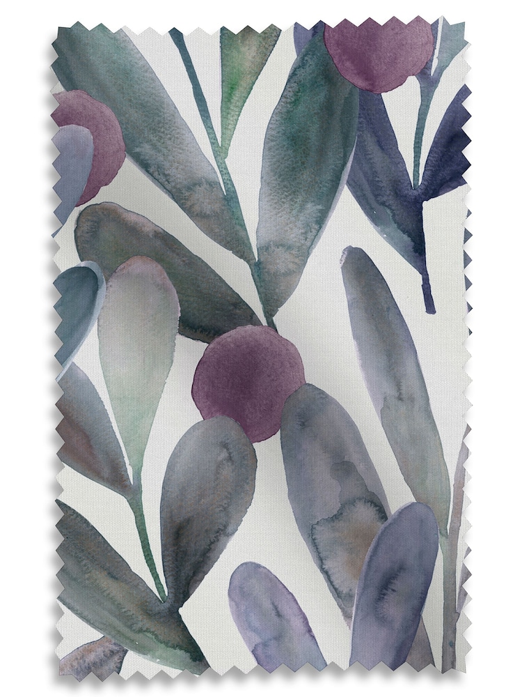 Voyage Violet Grey Enso Made to Measure Curtains - Image 9 of 9