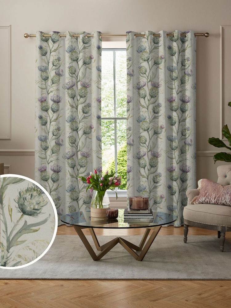 Voyage Glen Purple Thistle Made to Measure Curtains - Image 1 of 9