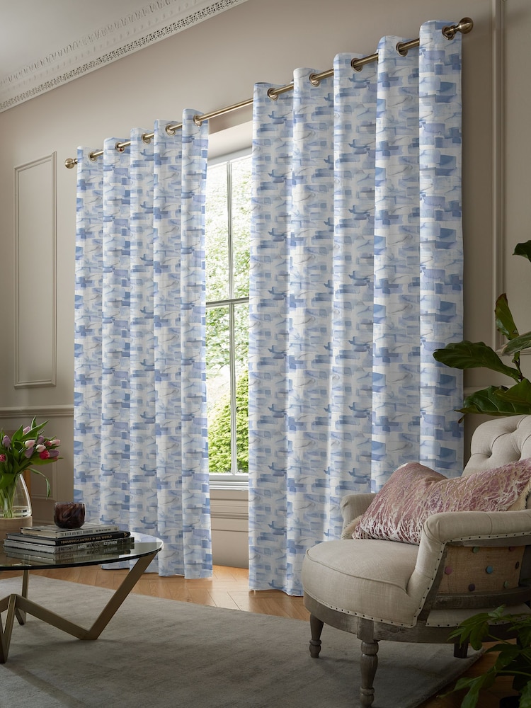 Voyage Bluebell Blue Salinas Made to Measure Curtains - Image 2 of 8