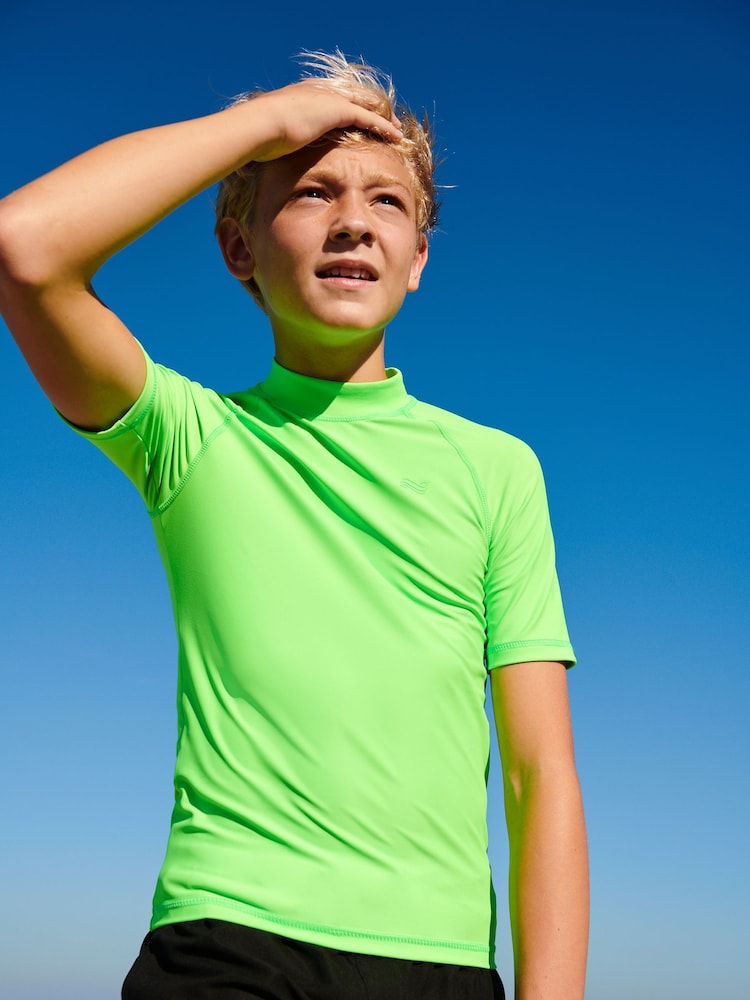 Green Short Sleeve Sunsafe Rash Vest (1.5-16yrs) - Image 1 of 6