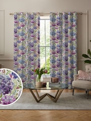 Voyage Grape Purple Hydrangea Made to Measure Curtains - Image 1 of 8