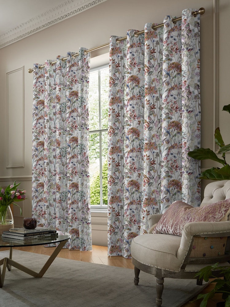 Voyage Dusk Red Country Hedgerow Made to Measure Curtains - Image 2 of 8