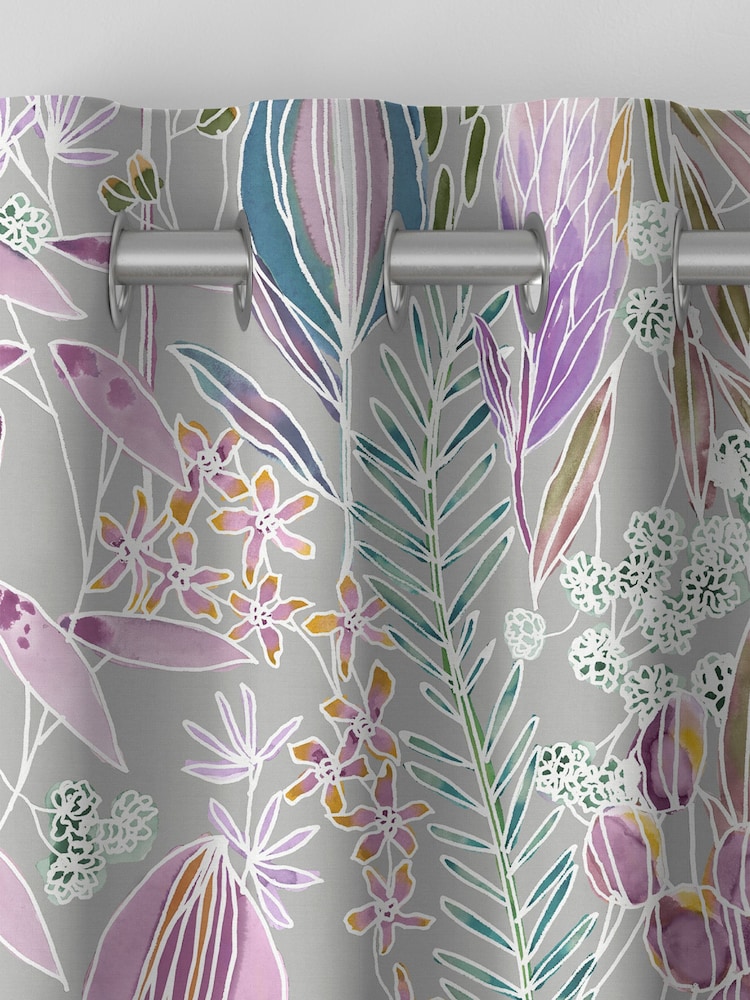 Voyage Dahlia Grey Masina Made to Measure Curtains - Image 6 of 8
