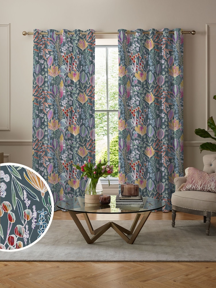 Voyage Papaya Grey Masina Made to Measure Curtains - Image 1 of 8