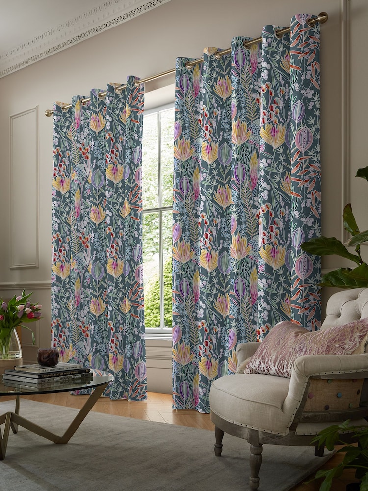 Voyage Papaya Grey Masina Made to Measure Curtains - Image 2 of 8