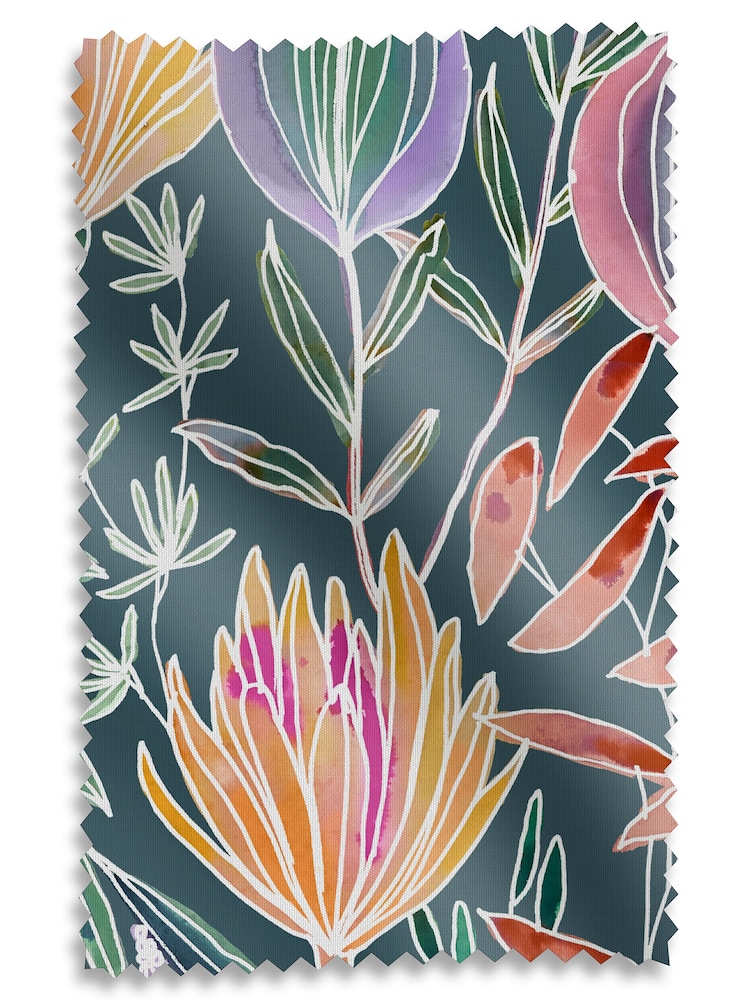 Voyage Papaya Grey Masina Made to Measure Curtains - Image 9 of 9