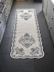 Rockett St George Cream Folk Floral Runner - Image 1 of 4