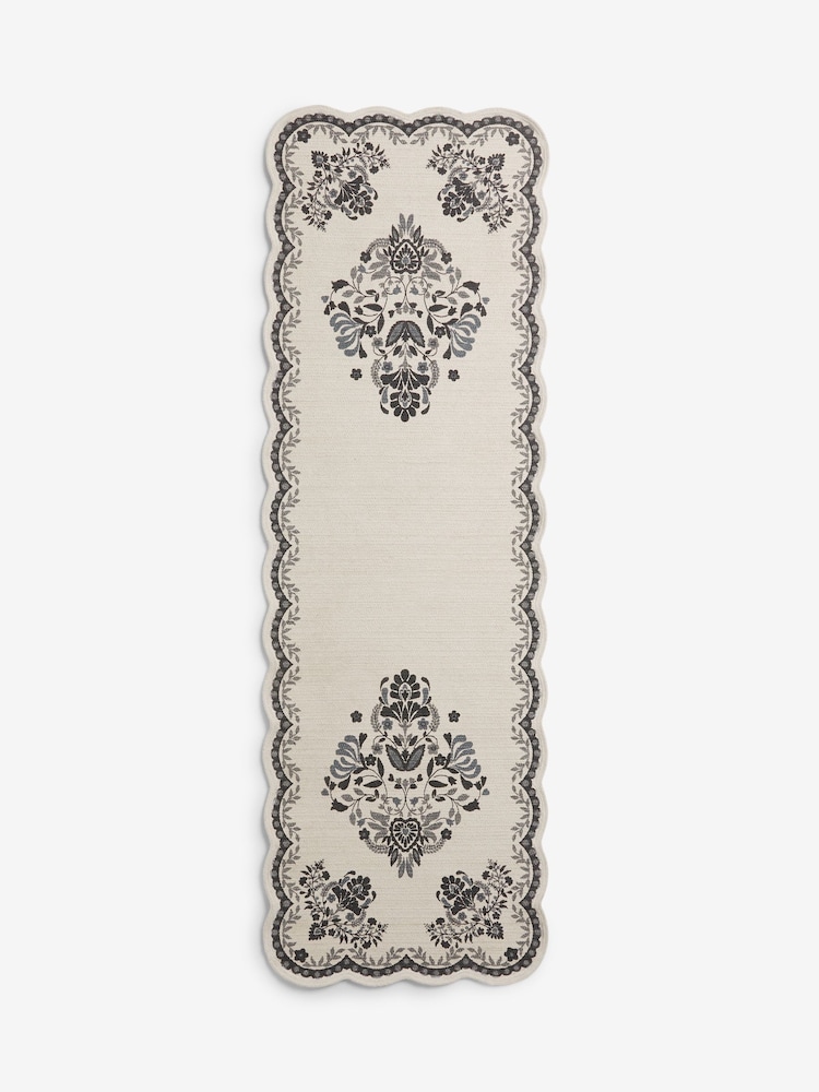 Rockett St George Cream Folk Floral Runner - Image 4 of 4 Rockett St George Cream Folk Floral Runner - Image 4 of 4