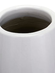 Pacific Visage White Face Design Stoneware Table Vase - Image 4 of 4