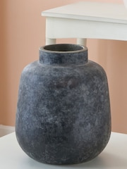 Pacific Grey Stone Vulcan Textured Volcanic Effect Vase - Image 1 of 4