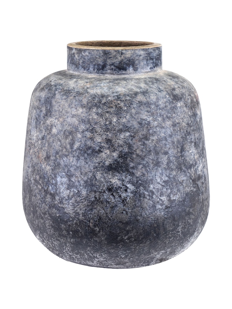 Pacific Grey Stone Vulcan Textured Volcanic Effect Vase - Image 2 of 4