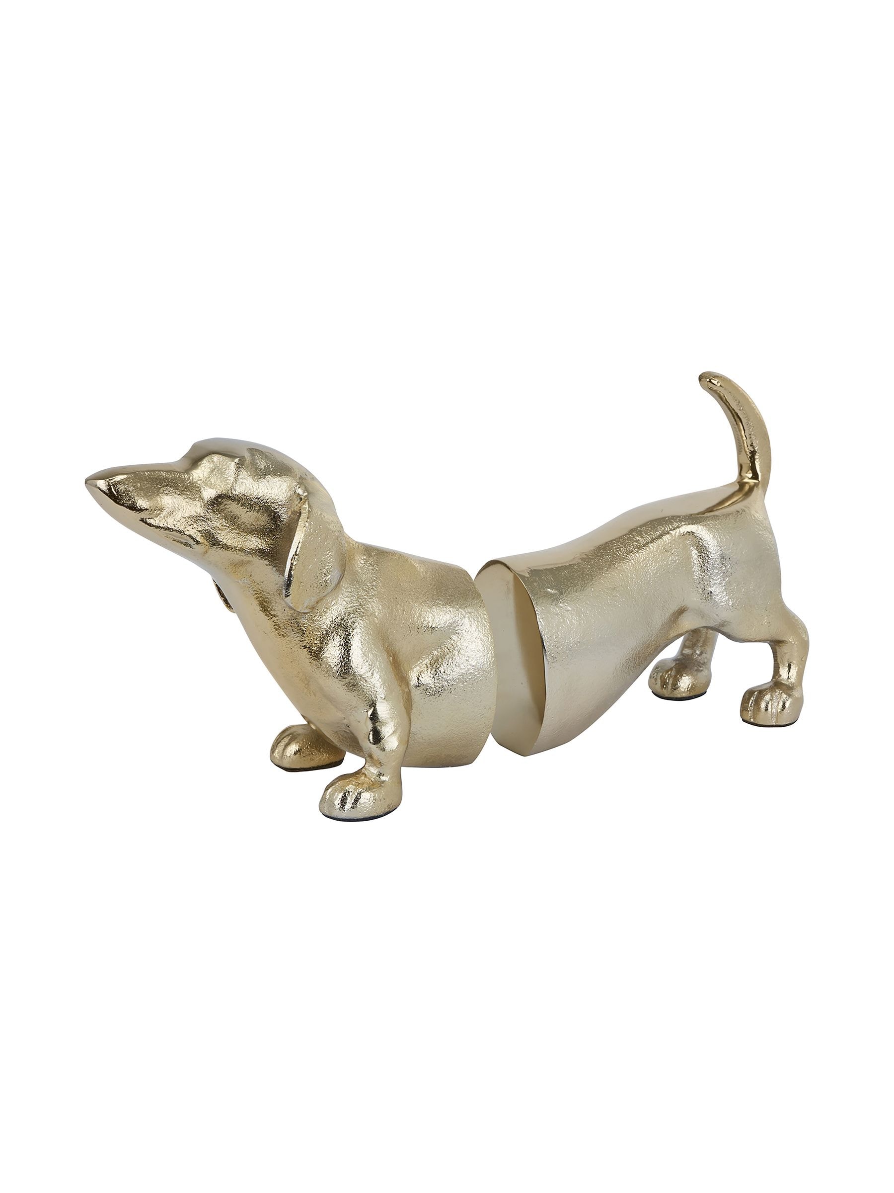 Buy Pacific Shiny Gold Metal Sausage Dog Book Ends from the Next