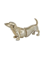 Pacific Shiny Gold Metal Sausage Dog Book Ends - Image 3 of 4