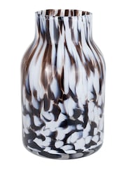 Pacific White Tortoiseshell Tall Glass Vase - Image 2 of 4