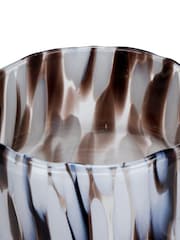 Pacific White Tortoiseshell Tall Glass Vase - Image 3 of 4