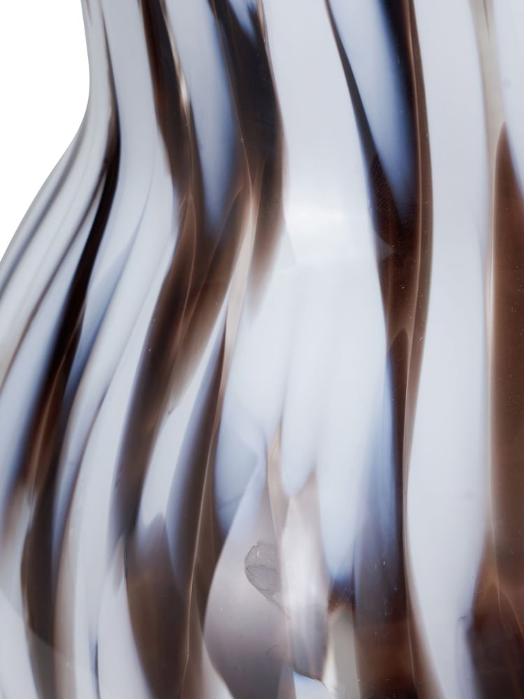Pacific White Tortoiseshell Tall Glass Vase - Image 4 of 4