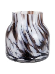 Pacific White Tortoiseshell Short Glass Vase - Image 2 of 4