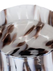Pacific White Tortoiseshell Short Glass Vase - Image 3 of 4