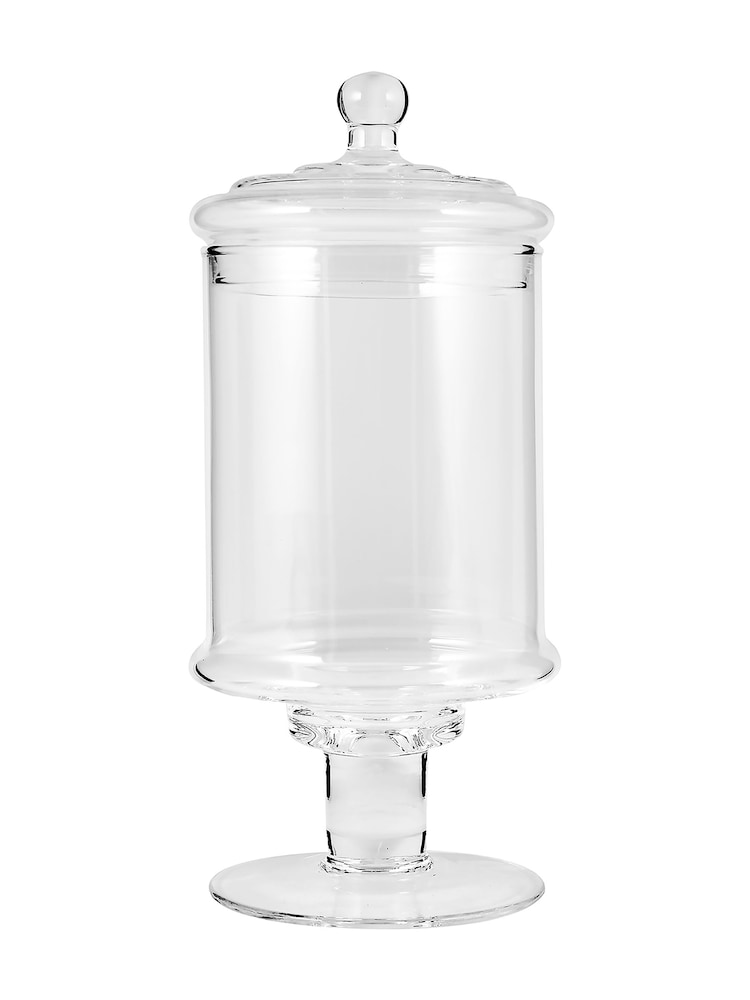 Pacific Verona Clear Glass Large Decorative Jar with Lid - Image 2 of 4