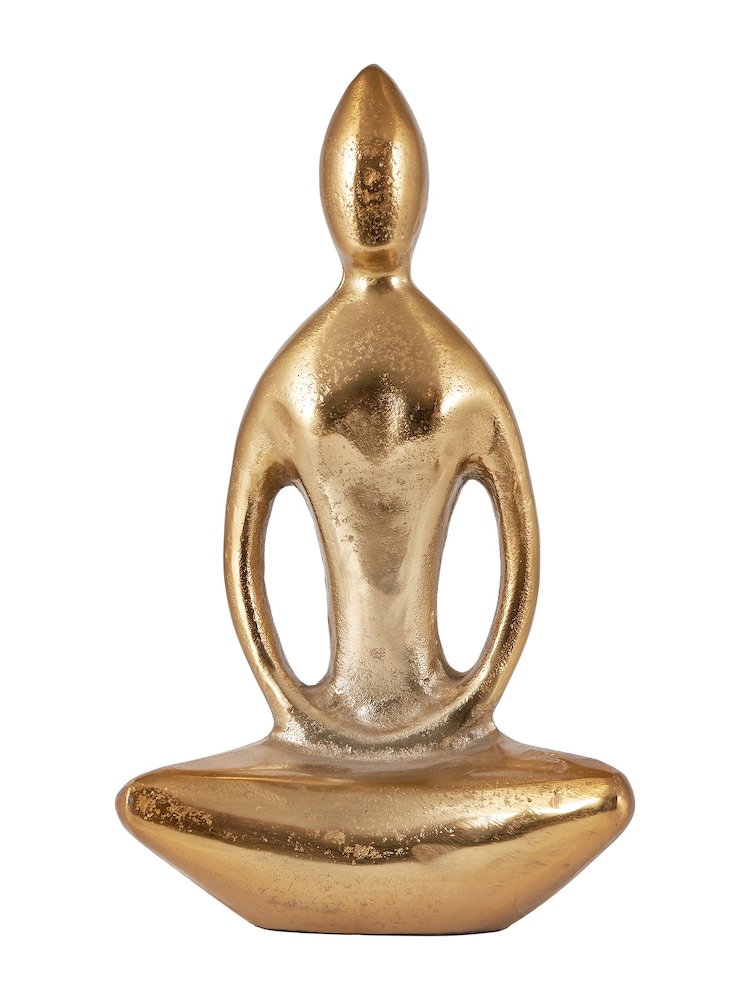 Pacific Shiny Gold Sitting Statue - Image 2 of 4