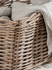 Pacific Set of 3 Grey Bali Kubu Rectangular Storage Baskets - Image 3 of 4