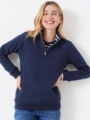 Crew Clothing Company Blue Stripe Cotton Casual Sweatshirt - Image 1 of 5