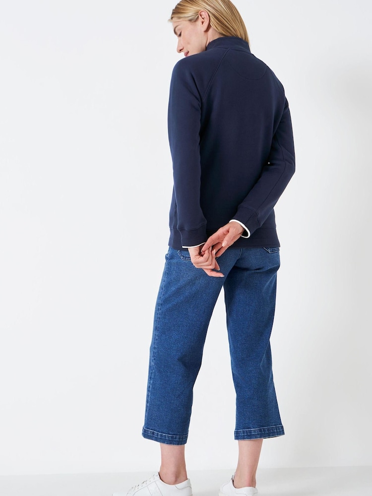 Crew Clothing Company Blue Stripe Cotton Casual Sweatshirt - Image 2 of 5