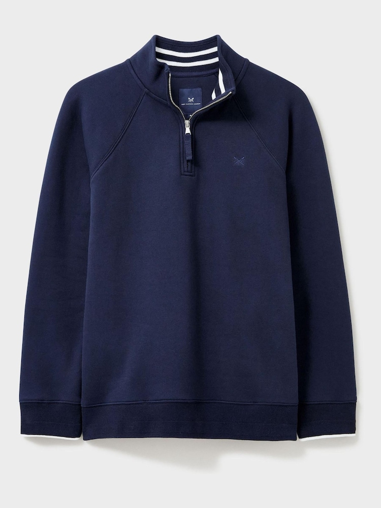Crew Clothing Company Blue Stripe Cotton Casual Sweatshirt - Image 5 of 5