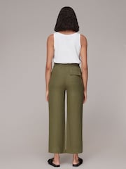 Whistles Green Linen Pocket Trousers - Image 2 of 4