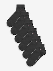 Tommy Hilfiger Black Mens Socks 6 Pack - Image 2 of 4