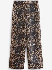 Animal Print - Strukturierte Hose mit weitem Bein - Bild 5 von 5