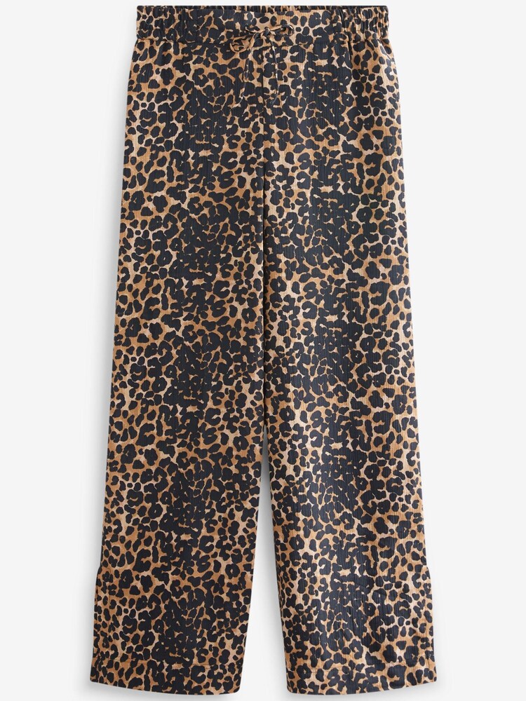Animal Print - Strukturierte Hose mit weitem Bein - Bild 5 von 5
