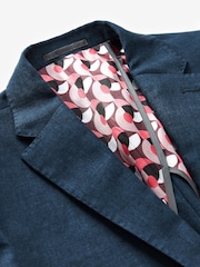 Navy Blue Signature Leomaster Linen Blazer - Image 10 of 14