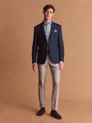 Navy Blue Signature Leomaster Linen Blazer - Image 2 of 14