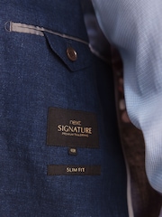 Navy Blue Signature Leomaster Linen Blazer - Image 6 of 14