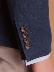 Navy Blue Signature Leomaster Linen Blazer - Image 8 of 14