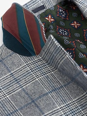 Light Blue Slim Nova Fides Check Blazer - Image 11 of 14