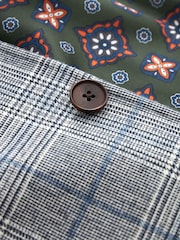 Light Blue Slim Nova Fides Check Blazer - Image 12 of 14