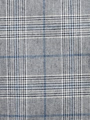 Light Blue Slim Nova Fides Check Blazer - Image 13 of 14