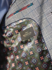Light Blue Slim Nova Fides Check Blazer - Image 6 of 14