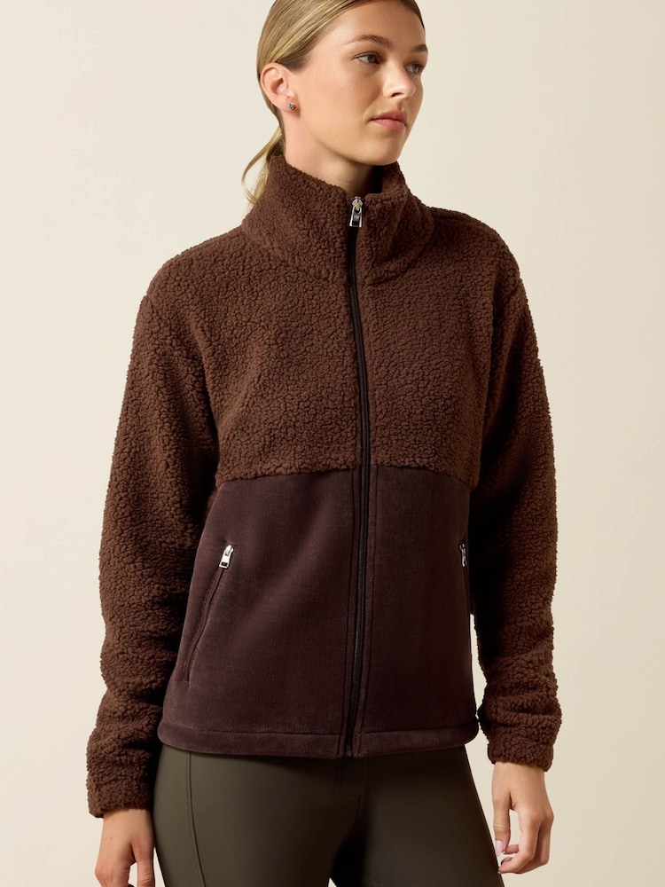 Ariat Chocolate Brown Laviolette Full Zip Sweatshirt - Image 1 of 4