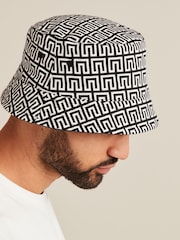 Navy Blue/Black Monogram Festival Reversible Bucket Hat - Image 2 of 9