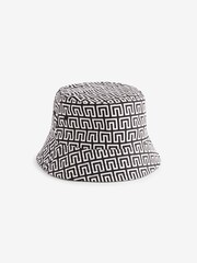 Navy Blue/Black Monogram Festival Reversible Bucket Hat - Image 3 of 9