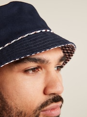 Navy Blue Check Reversible Bucket Hats 2 Pack - Image 10 of 17