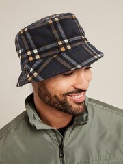 Navy Blue Check Reversible Bucket Hats 2 Pack - Image 2 of 17