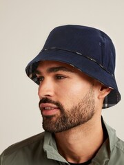Navy Blue Check Reversible Bucket Hats 2 Pack - Image 3 of 17
