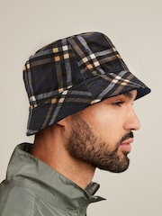 Navy Blue Check Reversible Bucket Hats 2 Pack - Image 4 of 17