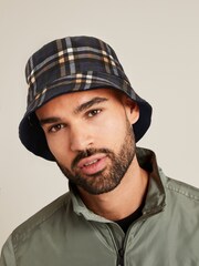 Navy Blue Check Reversible Bucket Hats 2 Pack - Image 5 of 17