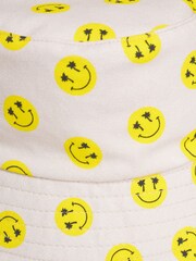 Blau mit Knüpfbatik/Smiley - Festival Wendbarer Fischerhut - Bild 7 von 7